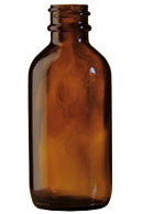 Amber Glass Bottle 4oz w/Lid (12 Pcs)